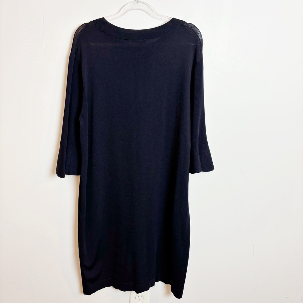 COS Flared Sleeve Knit Dress Black Size Large - Picture 10 of 11